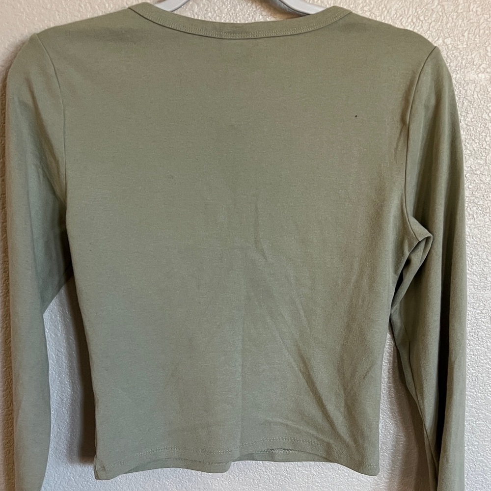 Sunday Best Olive Long Sleeve Tee - Picture 3 of 3